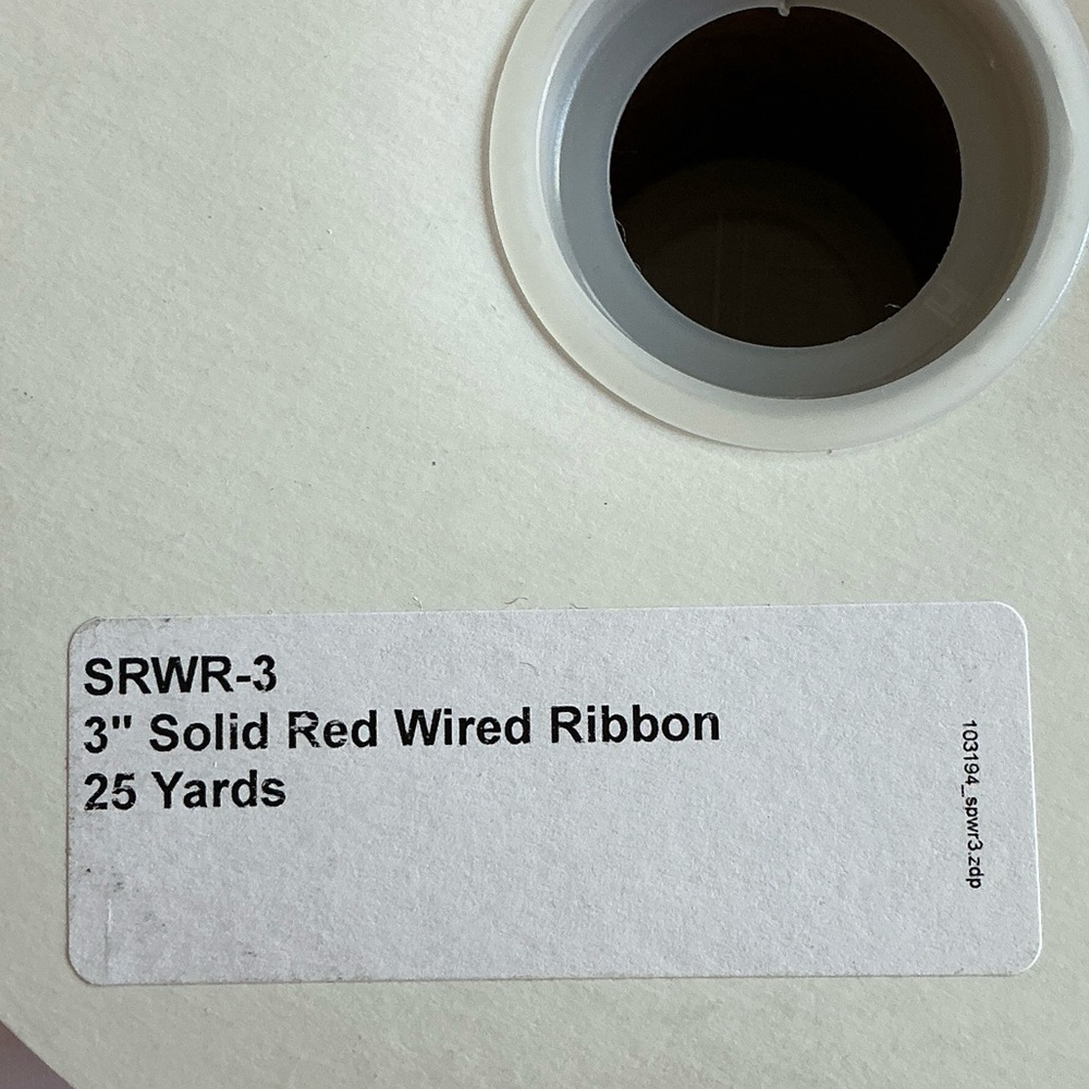 Red Decorative Ribbon Roll - Picture 2 of 4